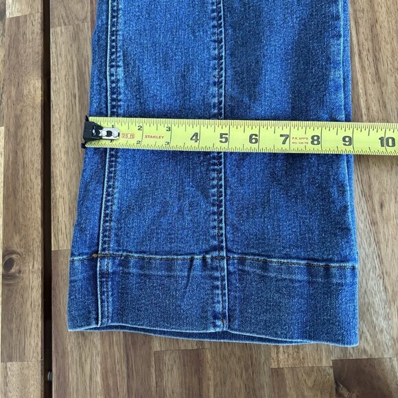 ModCloth Wide Leg Cropped Overalls Jumpsuit “70’s Style” Retro Boho Womens Small - Picture 6 of 16